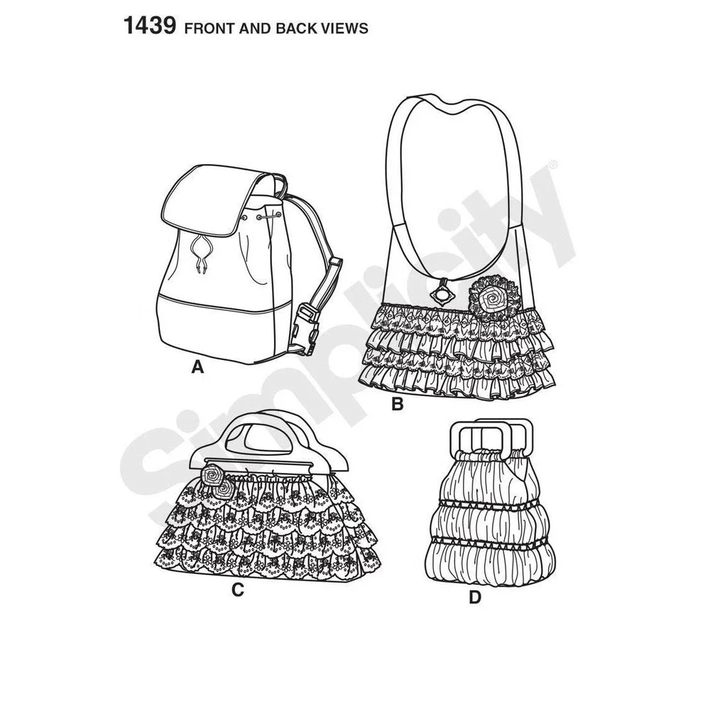 Simplicity Sewing‎ Pattern 1439 Bags Purses UNCUT